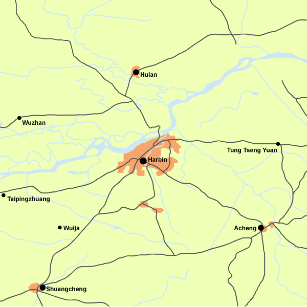 harbin regional map